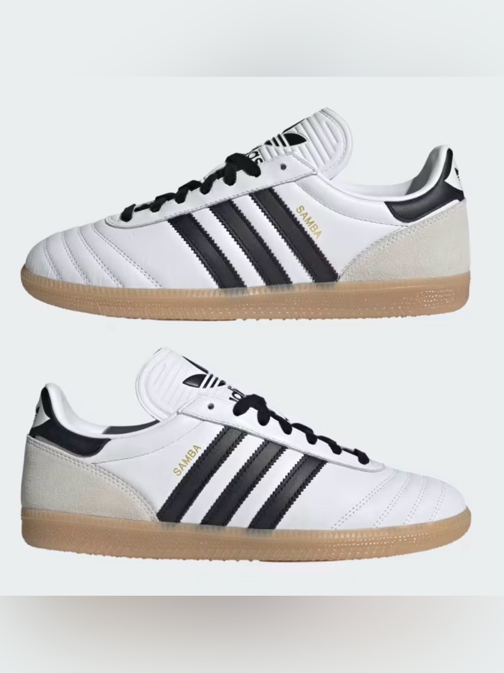 adidas Samba White Black Gum Sneakers - Picture 1 of 10